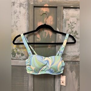 Padded Green/Blue Swimming Bikini Top